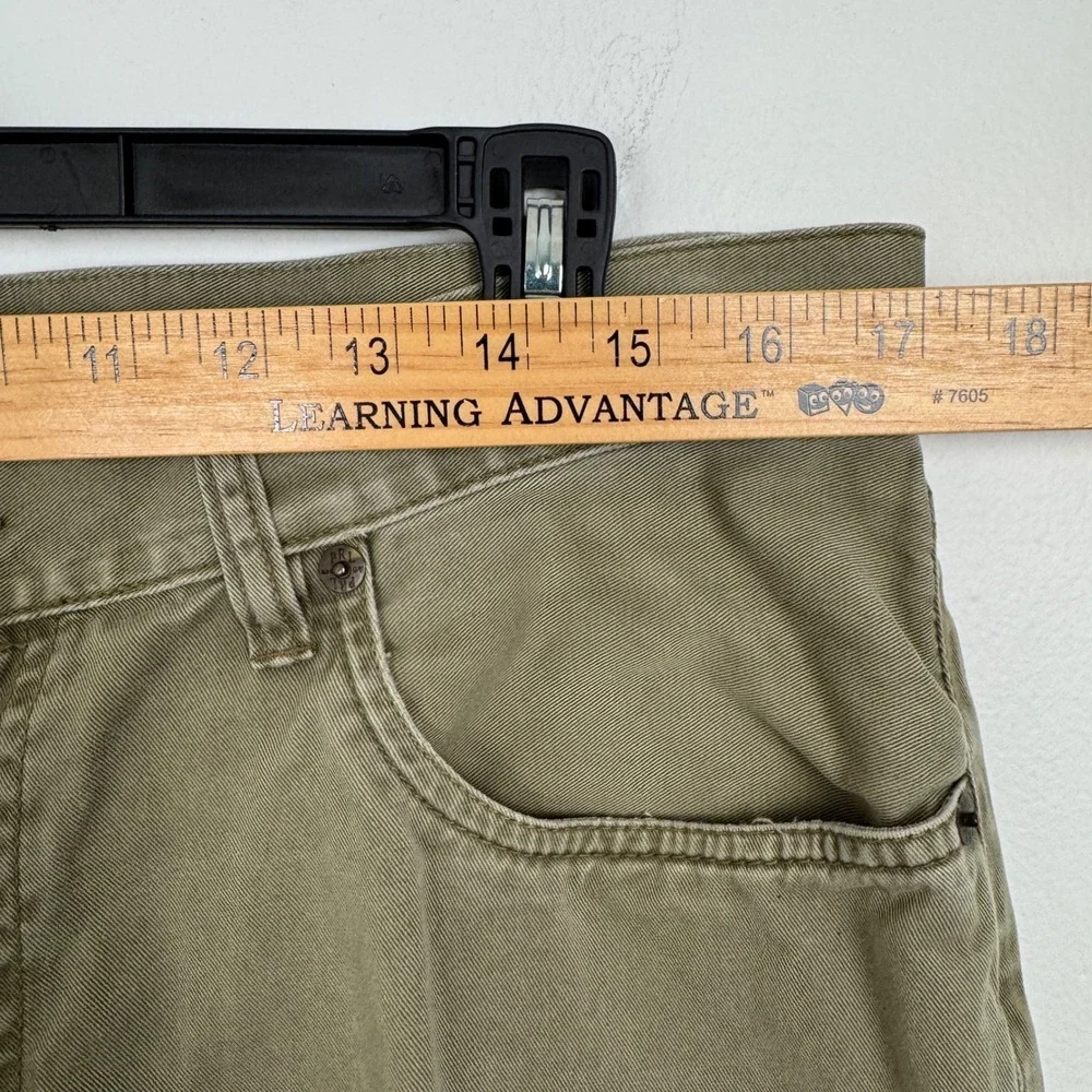 Polo Ralph Lauren 650 Straight Leg Pants Mens 34x34 Olive Green Cotton Twill